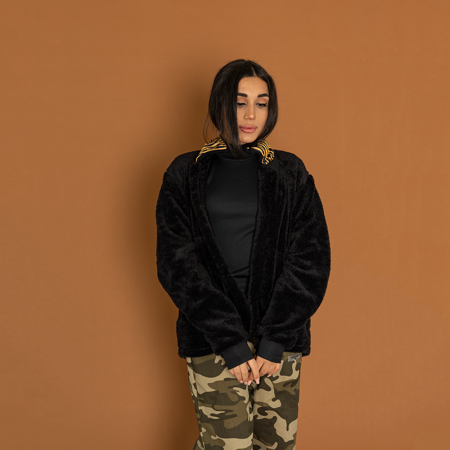 BLACK WOMEN'S OVERSIZE JACKET